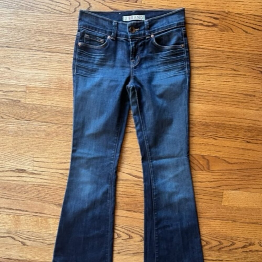 J. BRAND JEANS: WOMENS 'LOVESTORY' BELL-BOTTOM FASHION JEANS-SIZE 26 (3)